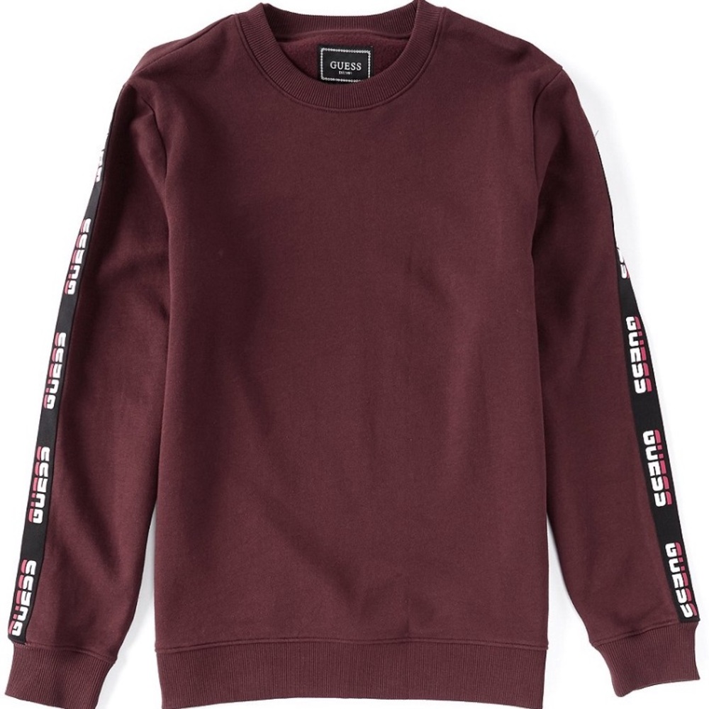 🍁Fall🍁Guess Long Sleeve Roy Guess Logo Knit Pullover